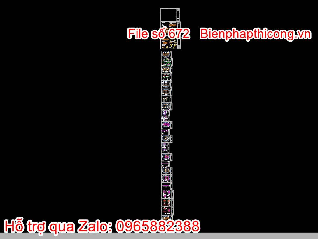 Bản vẽ cad kết cấu full biệt thự 2 tầng mái thái tân cổ.