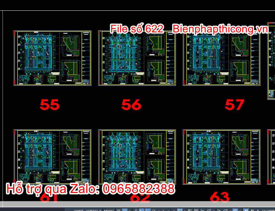 Bản vẽ cad khách sạn tân cổ điển 11 tầng.