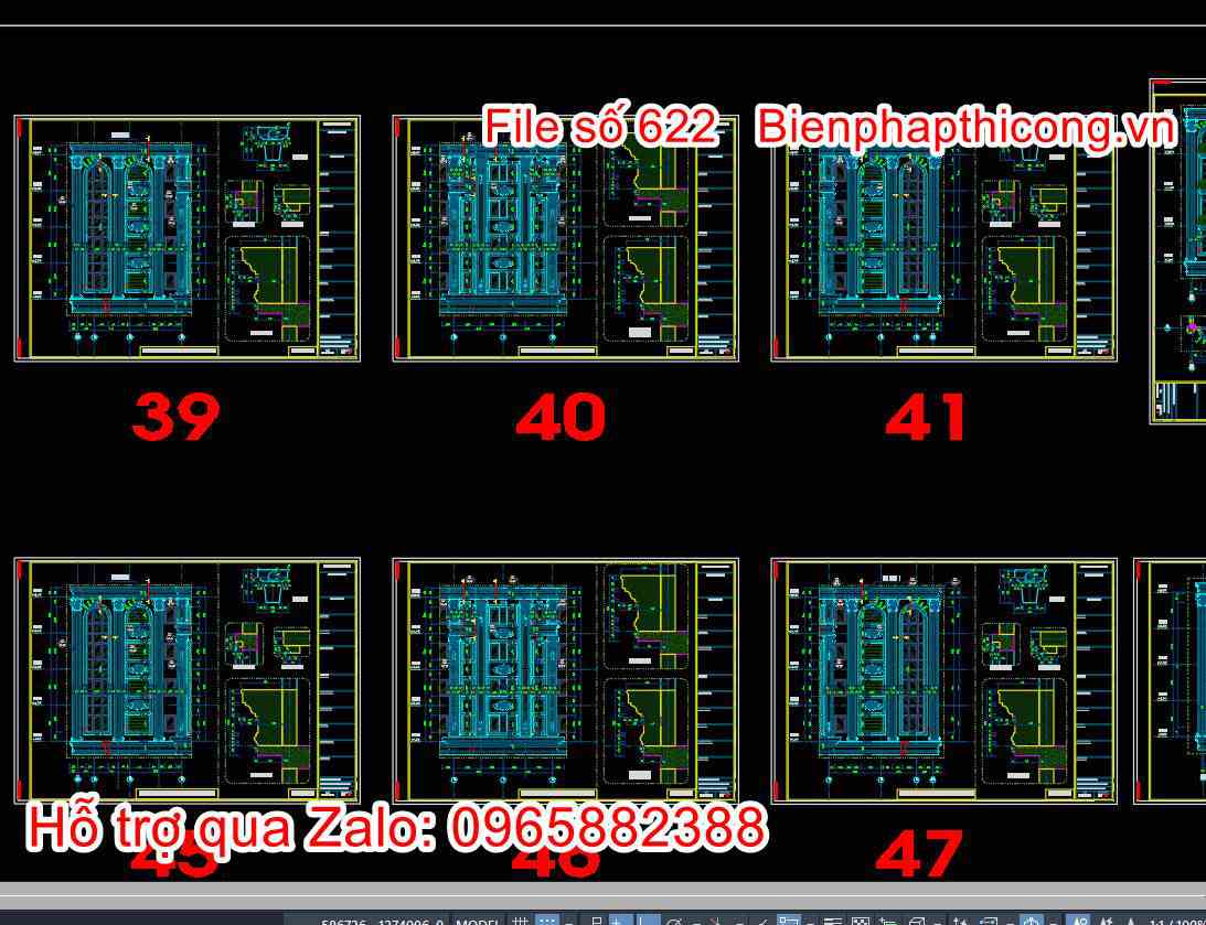 Bản vẽ cad khách sạn trang trí full