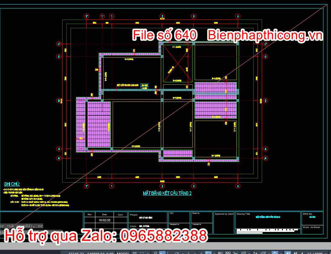 Bản vẽ kết cấu mái biệt thự 2 tầng mái thái 12m x 15m đẹp.