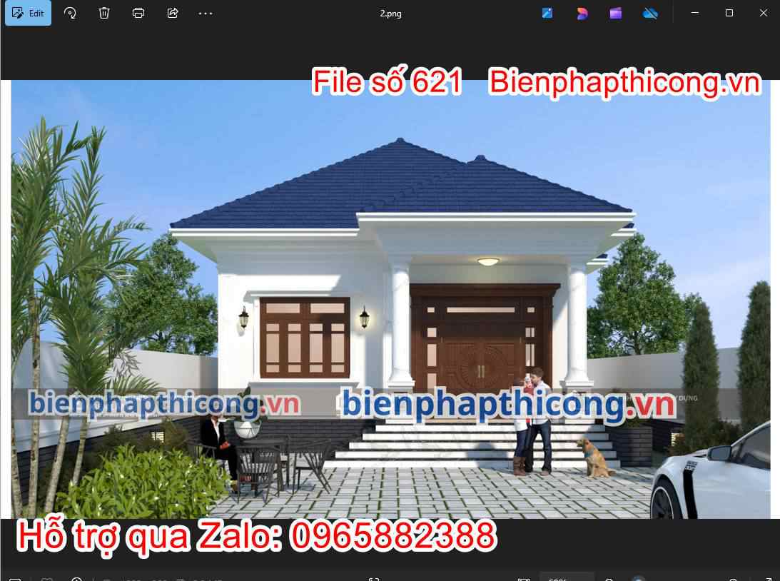 Bản vẽ nhà cấp 4 8m x 16m 3 phòng ngủ đẹp full cad.