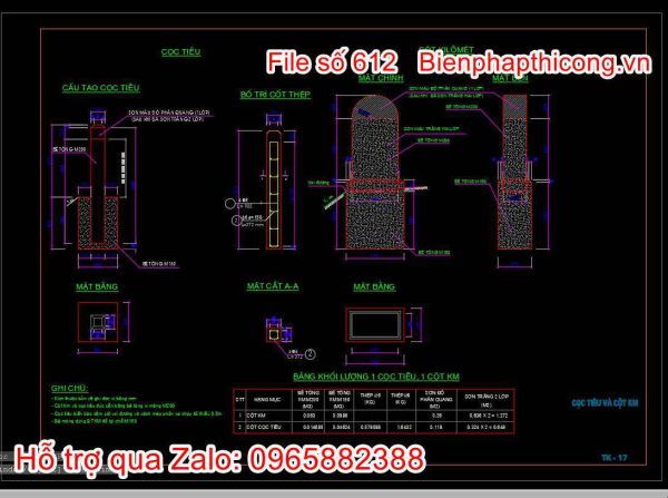 Ban-ve-thiet-ke-coc-tieu-va-cot-km