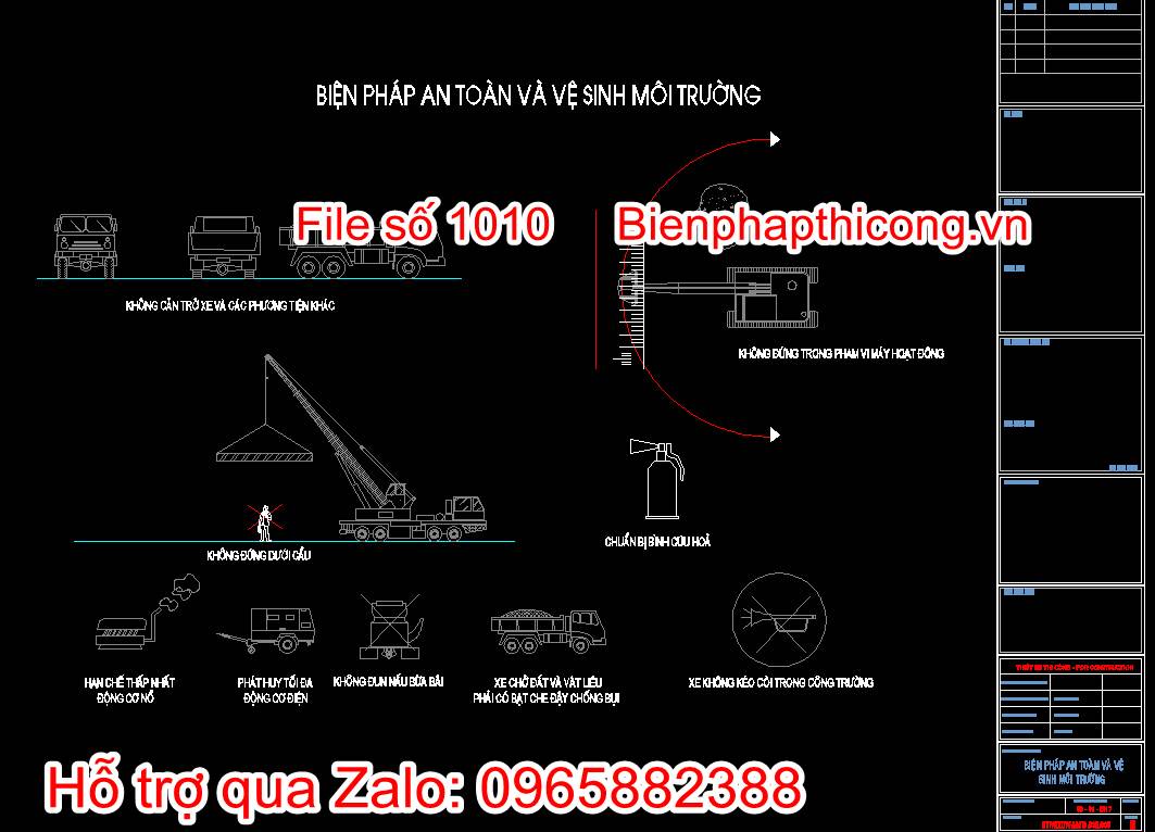 Bản vẽ biện pháp an toàn và vệ sinh môi trường