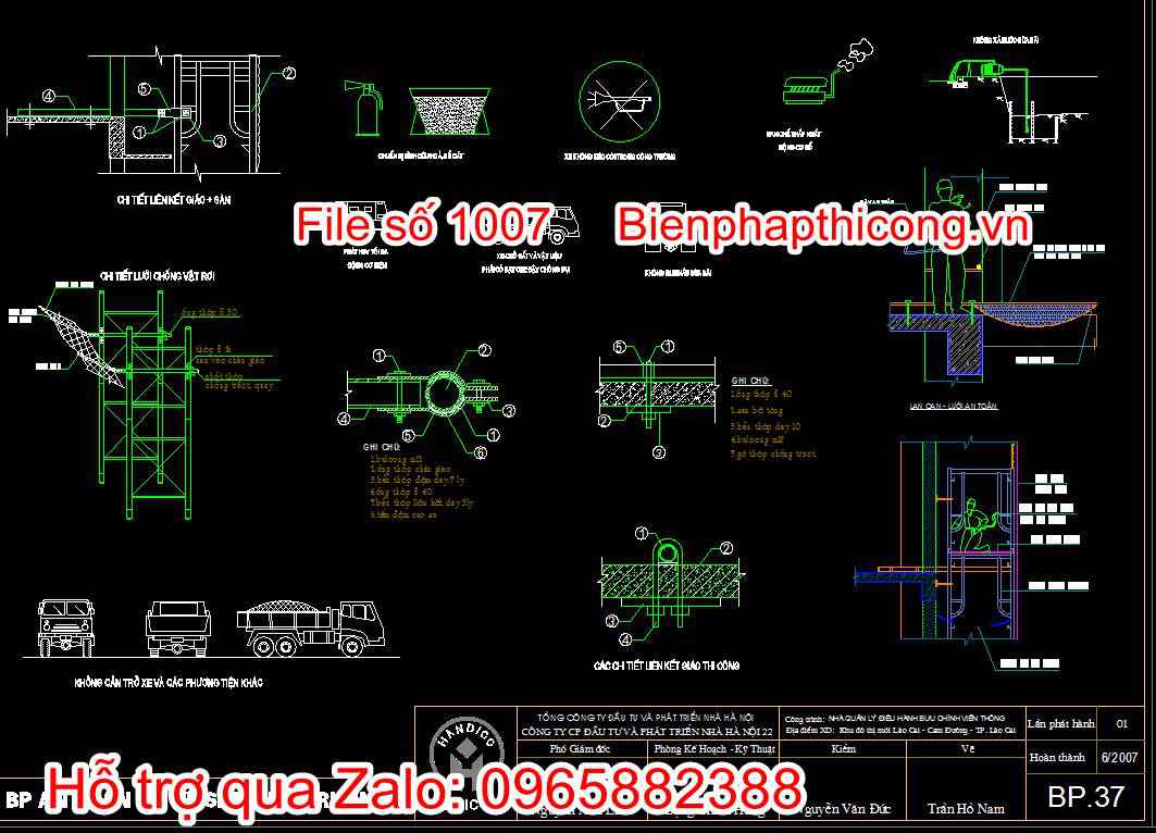 Bản vẽ biện pháp an toàn và vệ sinh môi trường