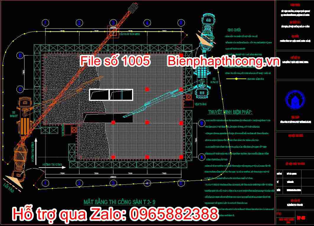 Bản vẽ mặt bằng thi công sàn