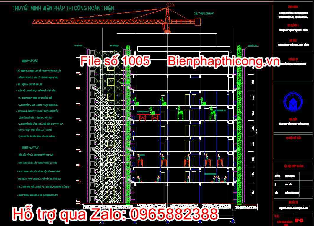 Bản vẽ thuyết minh biện pháp thi công hoàn thiện