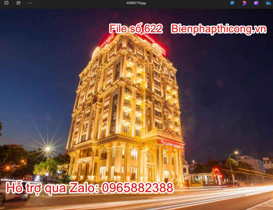 Mẫu thiết kế khách sạn 11 tầng full cad.
