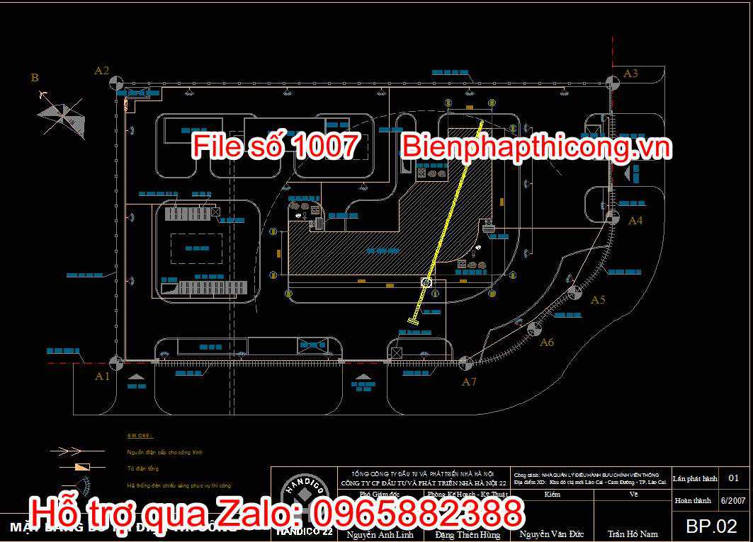 Bản vẽ mặt bằng bố trí điện thi công