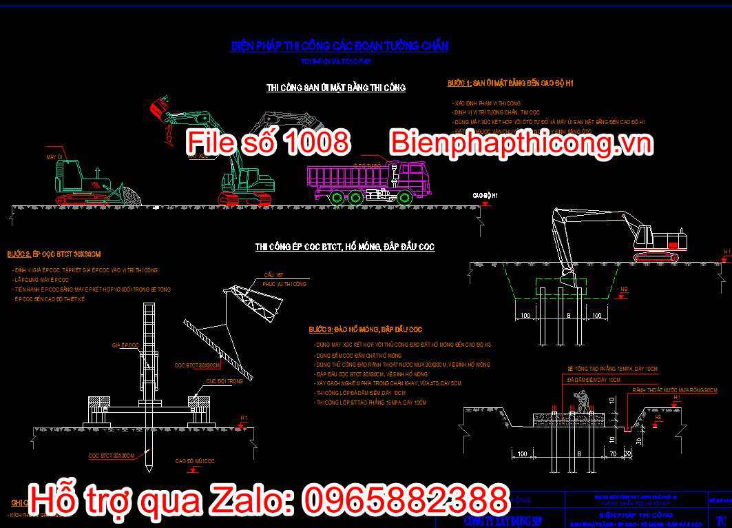 Bản vẽ thi công san ủi mặt bằng thi công