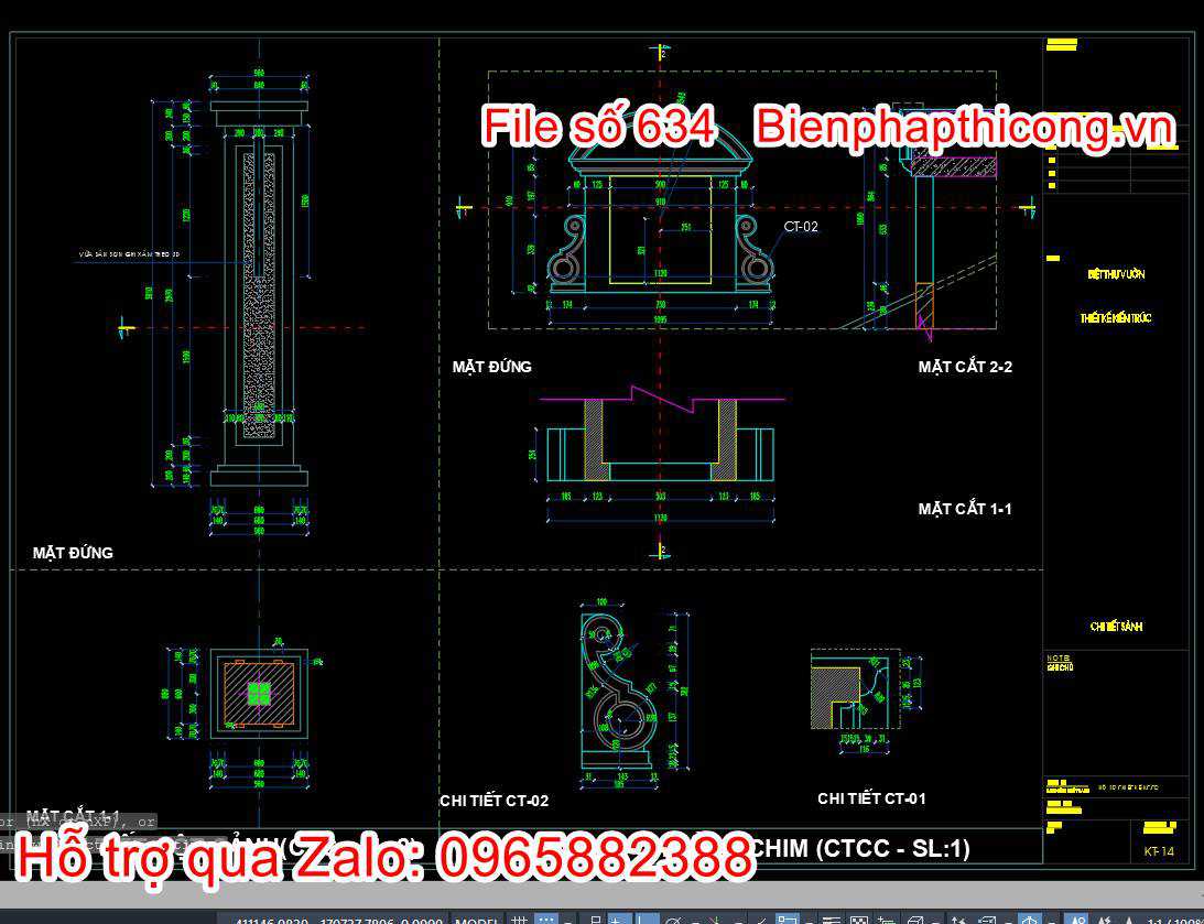 Thiết kế chi tiết phào chỉ nhà cấp 4 tân cổ.