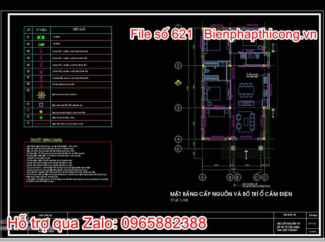 Thiết kế điện nước nhà 1 tầng mái nhật 8m x 16m