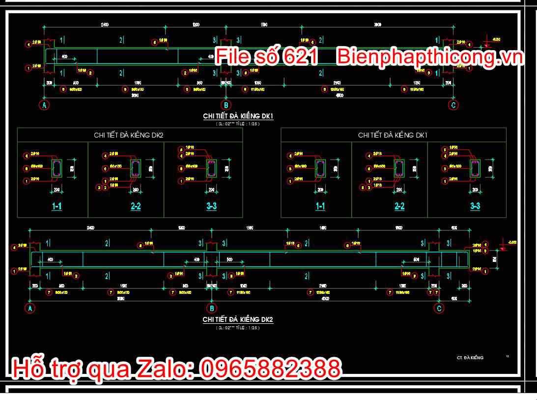Thiết kế kết cấu dầm sàn nhà cấp 4 đẹp.