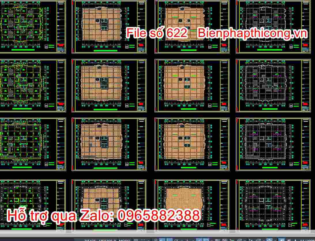 Thiết kế kết cấu khách sạn đẹp full cad.