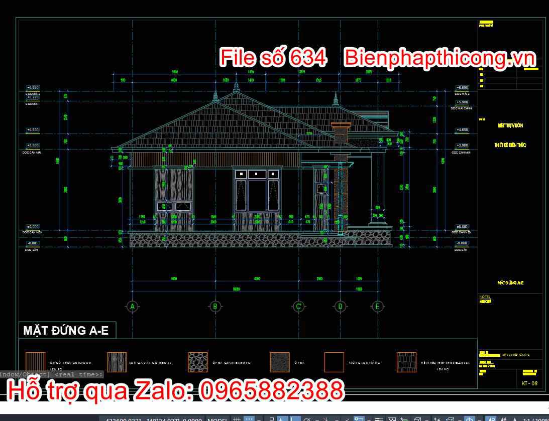 Thiết kế mặt đứng nhà cấp 4 đẹp.