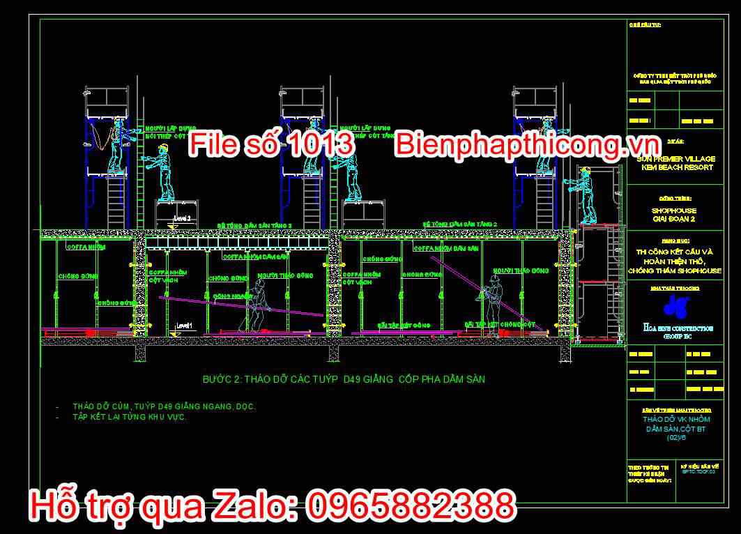 Bản vẽ Bước 2: Tháo dỡ các tuýp