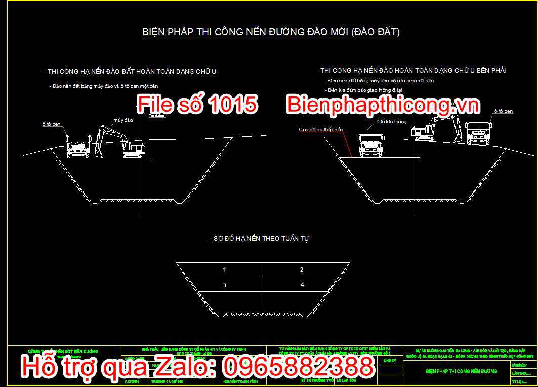 Biện pháp thi công nền đường đào mới (đào đất)