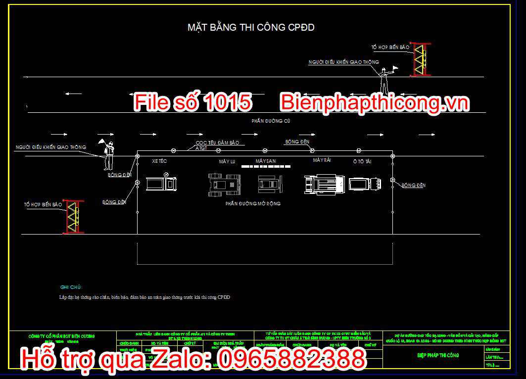 Bản vẽ mặt bằng thi công CPĐD