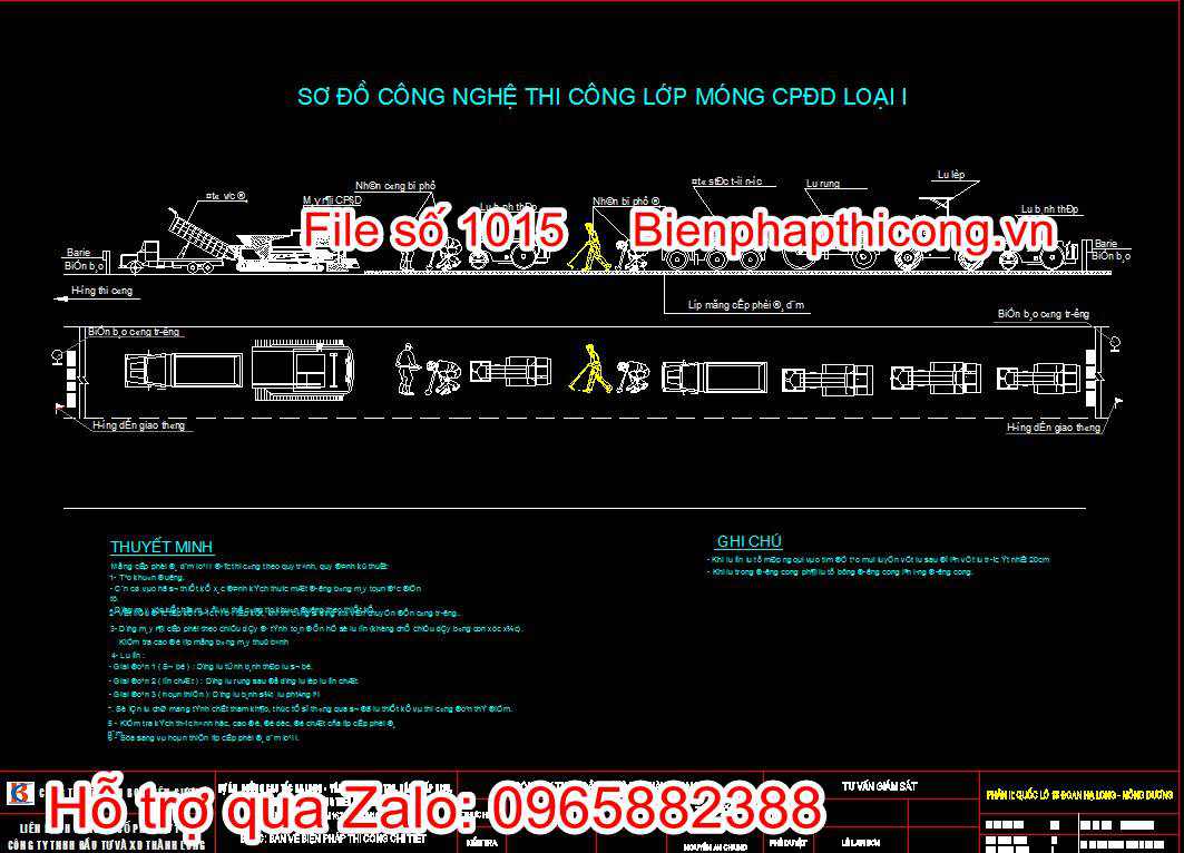 Sơ đồ công nghệ thi công lớp móng