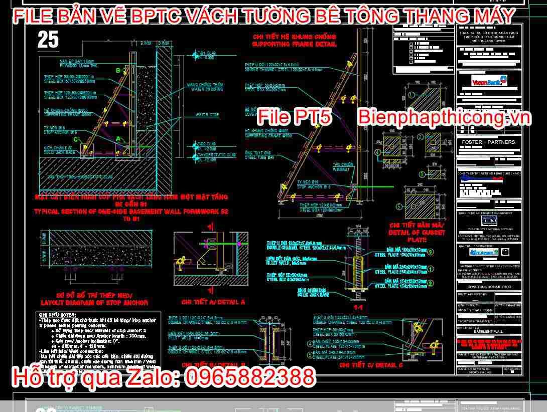 Bản vẽ bptc tường vách.