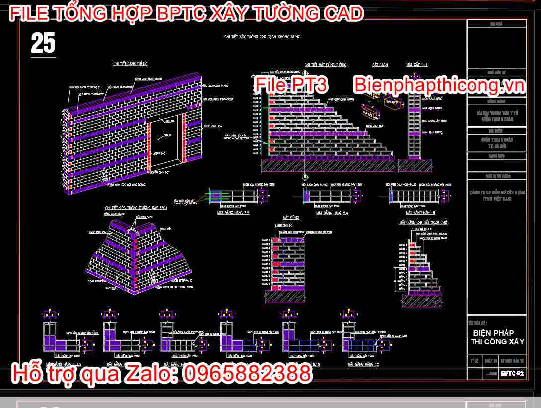 Biện pháp thi công xây tường gạch không nung.