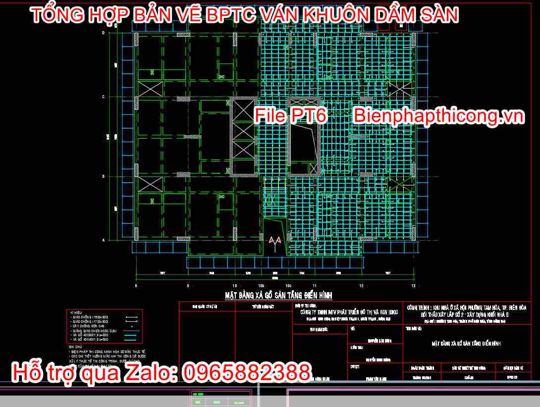 Mặt bằng sàn tầng điển hình cad.