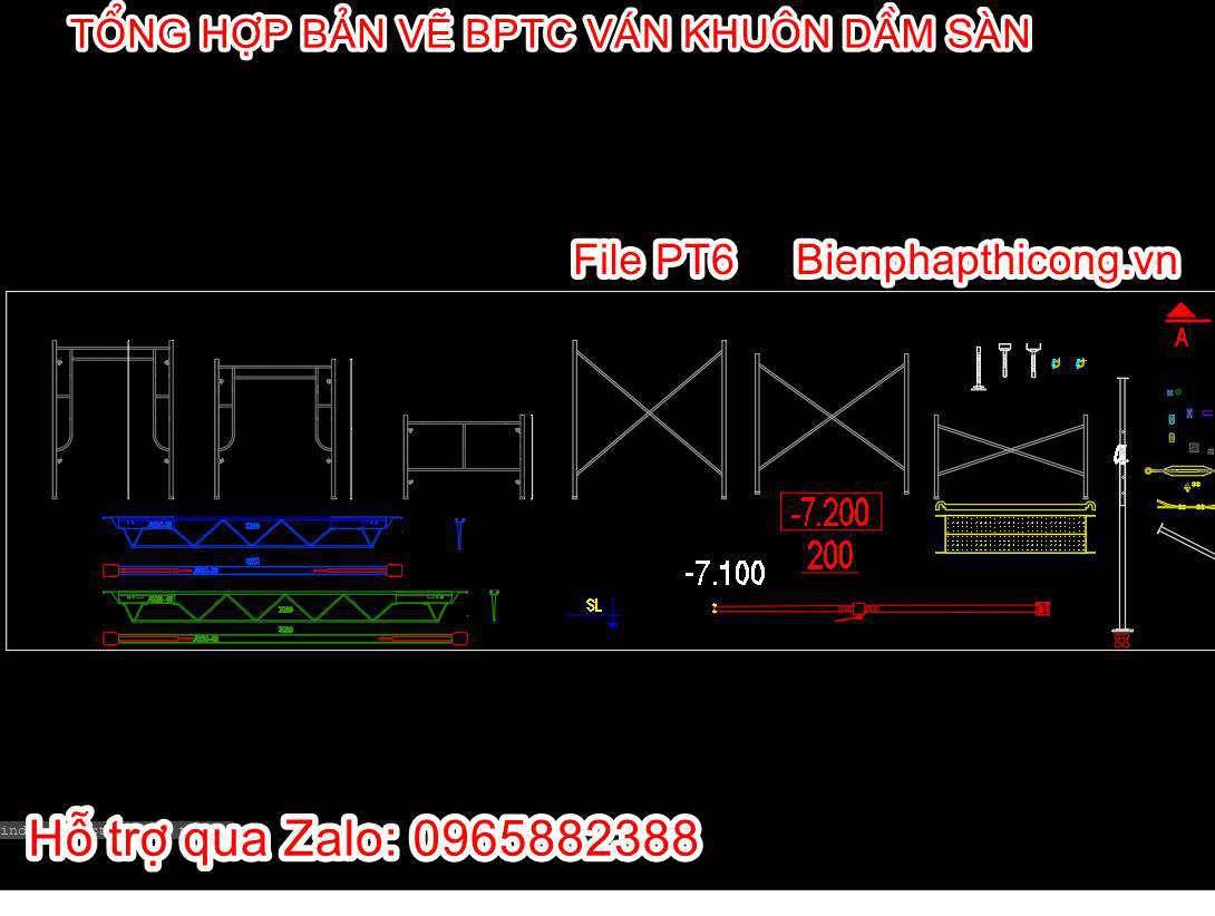Bản vẽ chi tiết giáo chống cad.